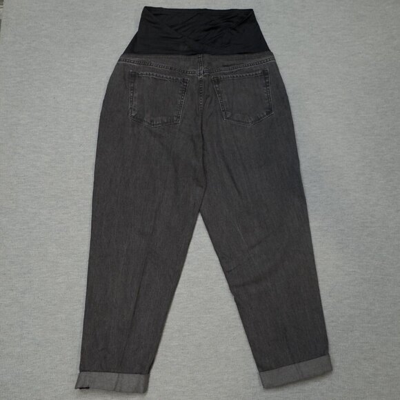 Isabel Maternity Boyfriend Black Jeans Ingrid Isabel Power Stretch Size 10 NWT - Picture 2 of 16